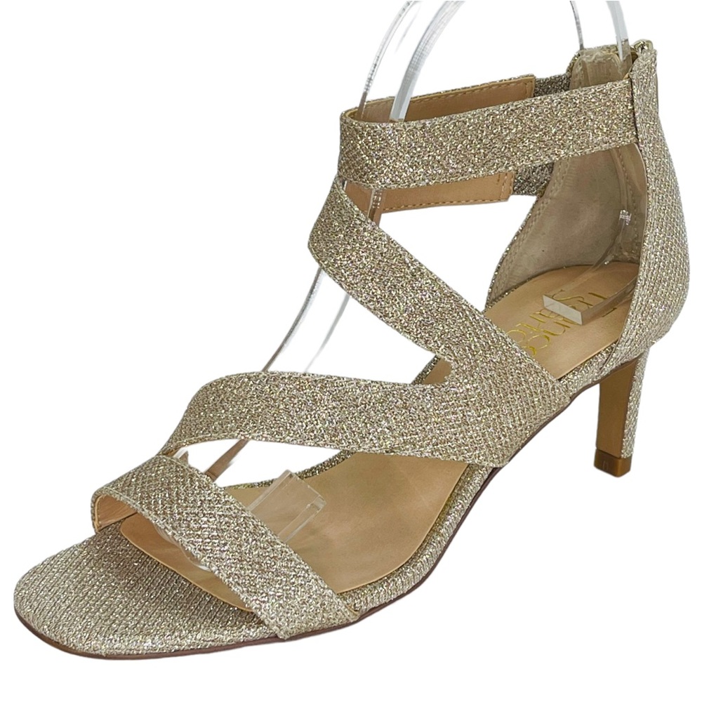 NWOB Franco Sarto Celia Gold Glitter Womens Heels Size 7M